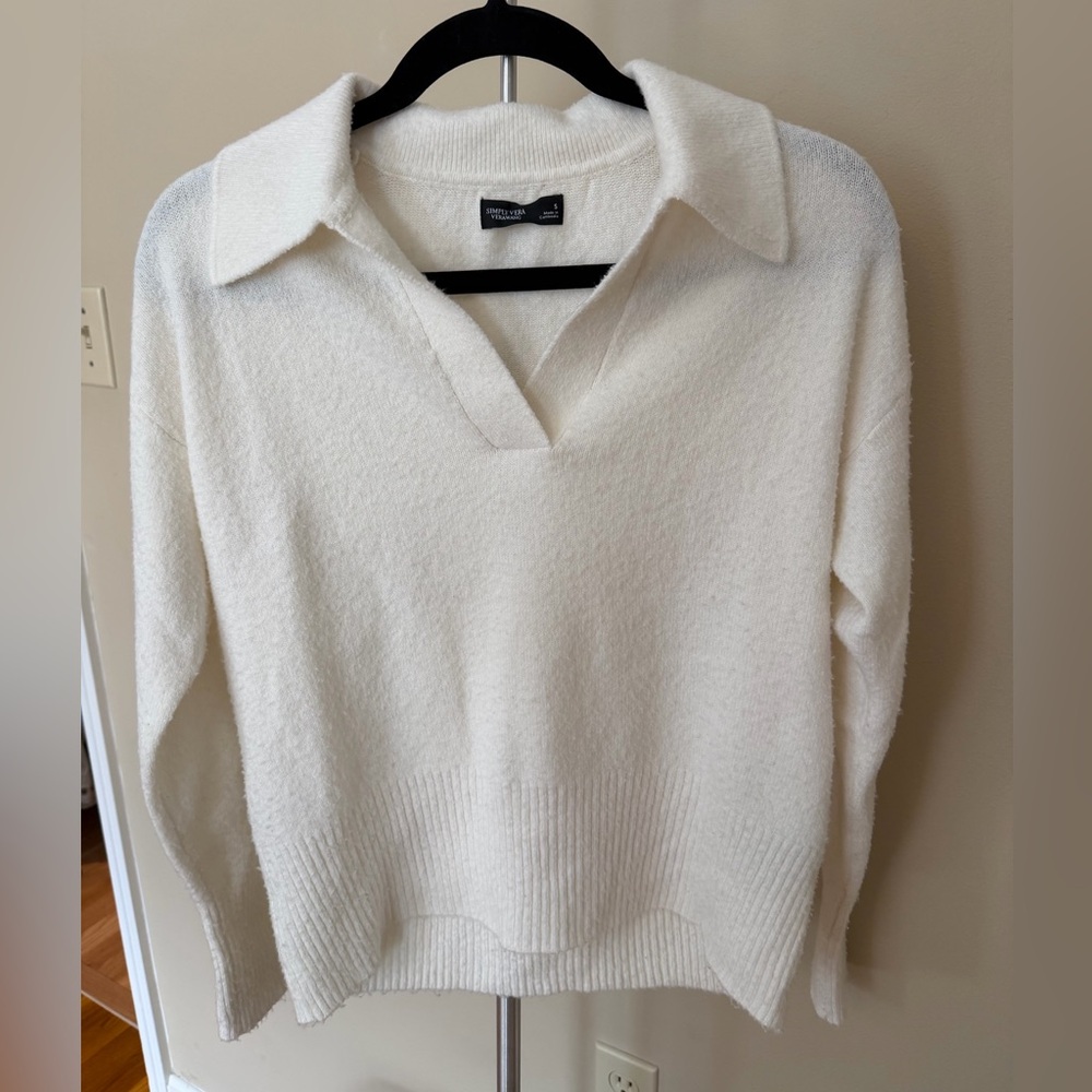Simply Vera Vera Wang Cream V-Neck Sweater